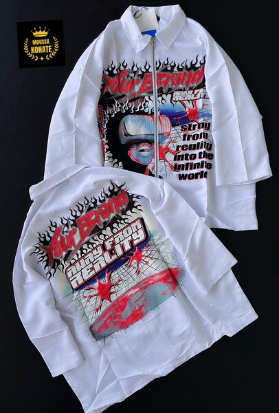 Chemise graphique homme tendance