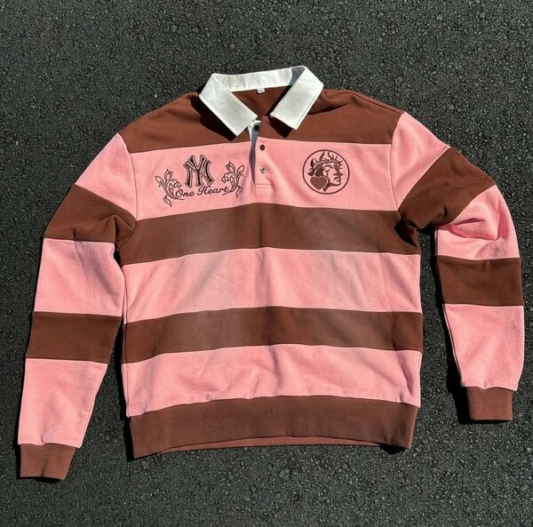 Polo à rayures unisexe élégante