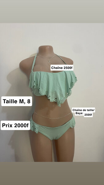 Mint Ruffled Bikini Set