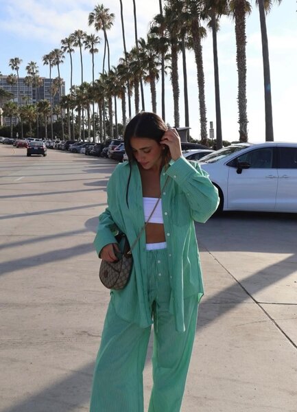 Ensemble décontracté vert pour femmes