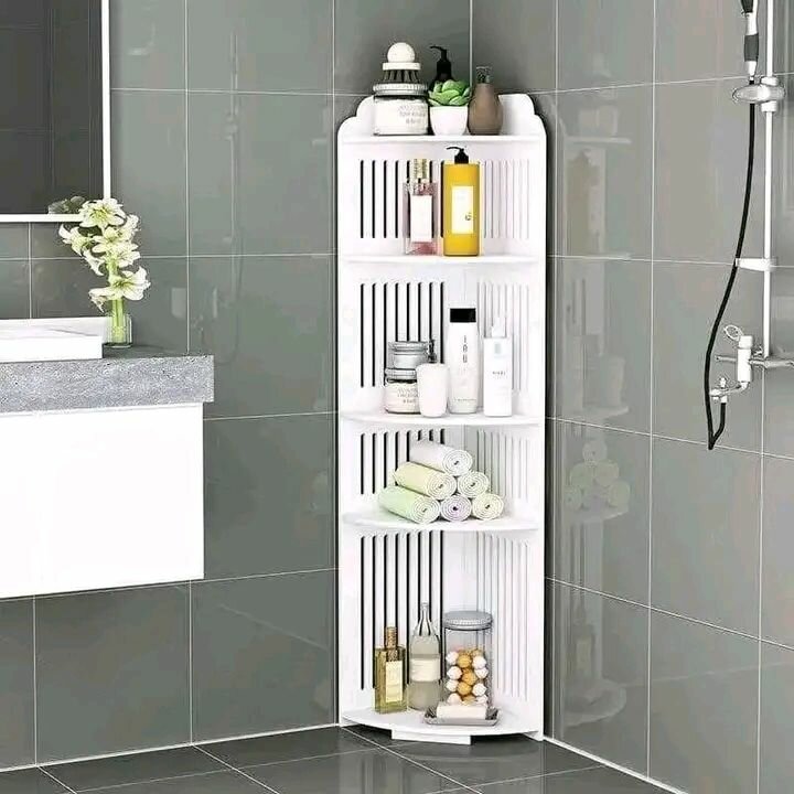 Étagère de coin salle de bain