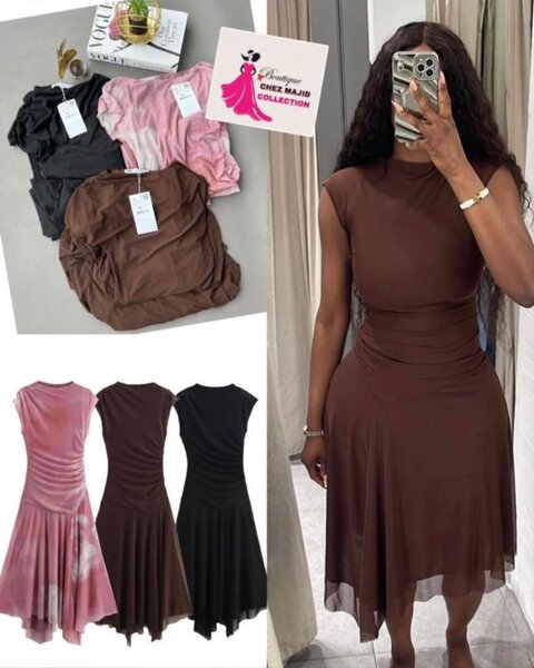 Robe midi fluide élégante