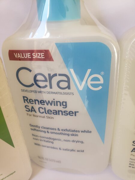 Cerave moisturizing lotion, Acne foam cleanser and facial cr