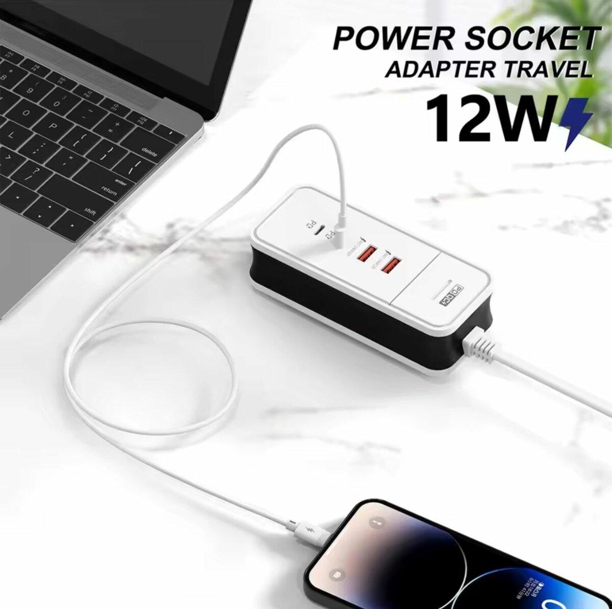 Cable + Chargeur mural USB pour téléphone portable