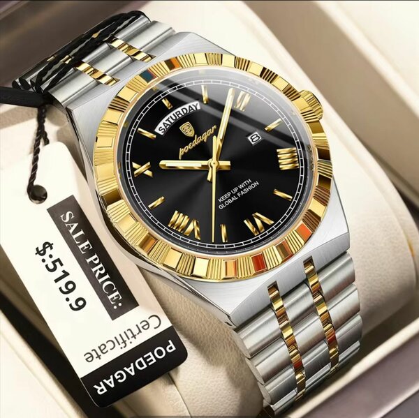 Montre Homme Acier Luxe