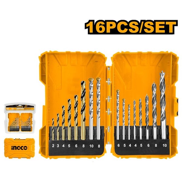 Jeu de forets INGCO 16 pièces