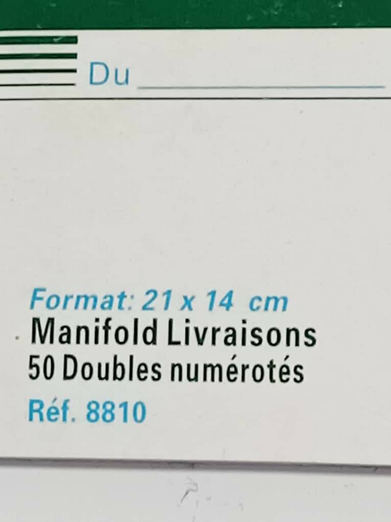 Carnet Bordereaux Livraisons