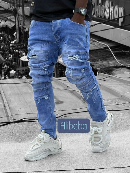 Jeans décontractés déchirés