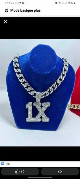 Collier en argent massif avec pendentif