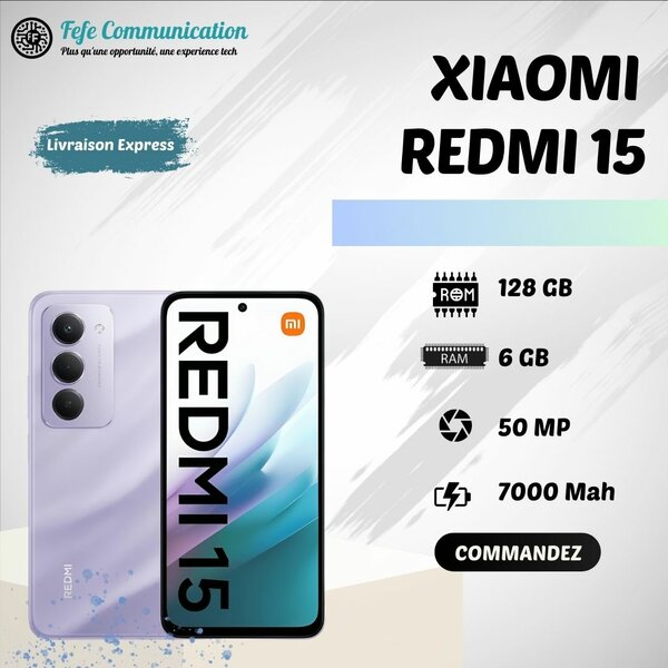 Xiaomi Redmi 15 - 128GB - 6GB