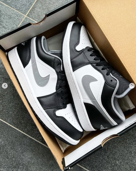 Кроссовки Air Jordan 1 low черный,белый,серый