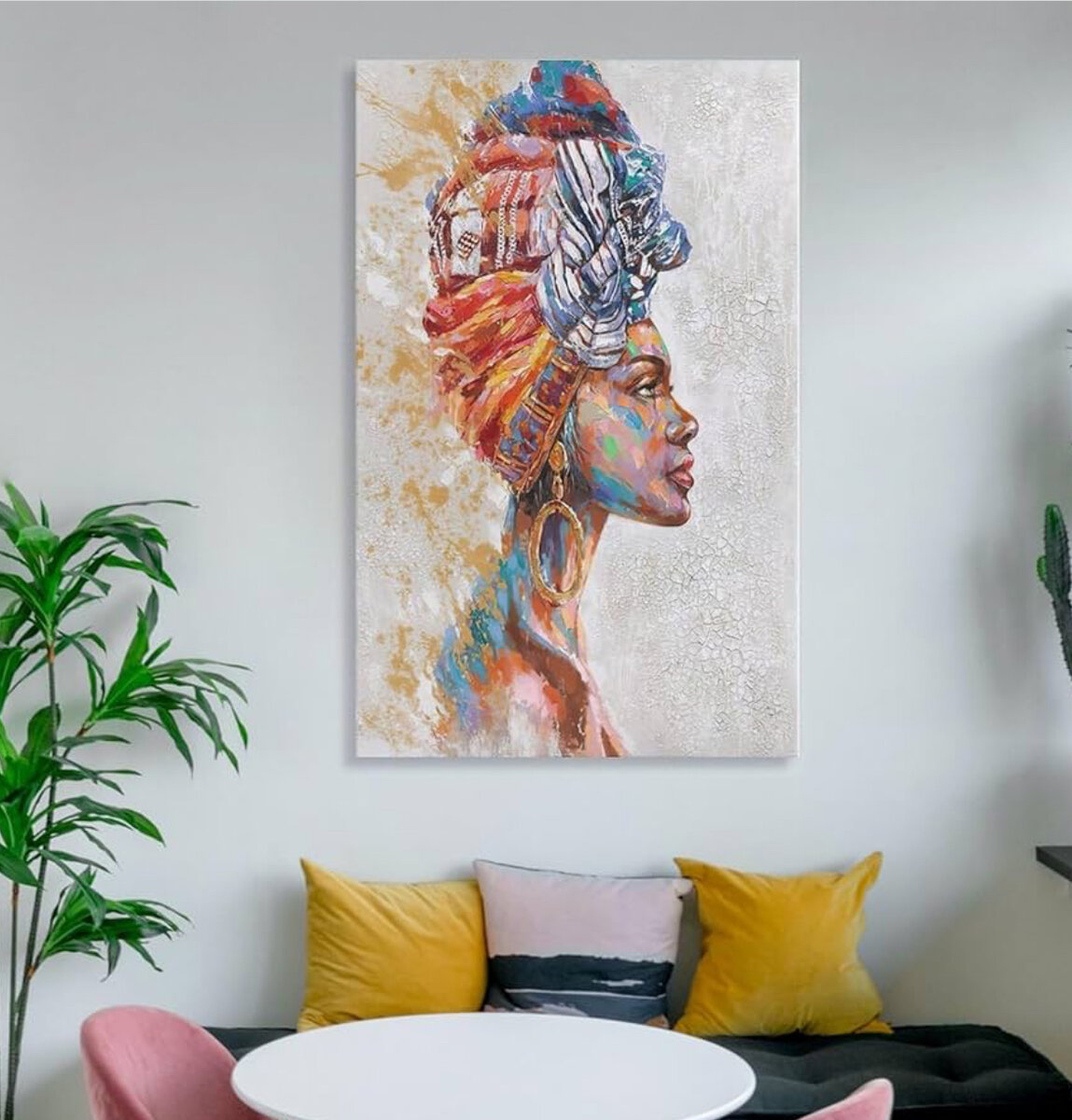 Tableau Femme Africaine Coloré