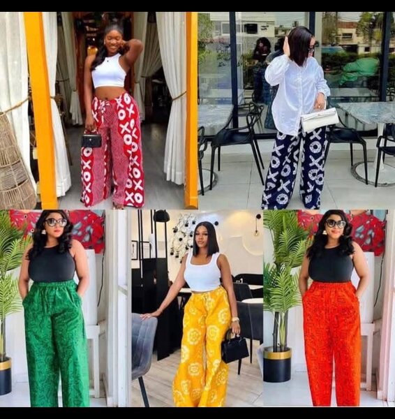 Pantalons larges imprimés ethniques