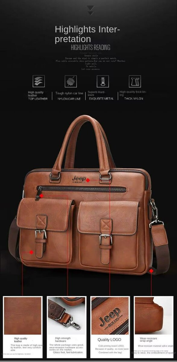 Sacoche Homme en Cuir Élégante