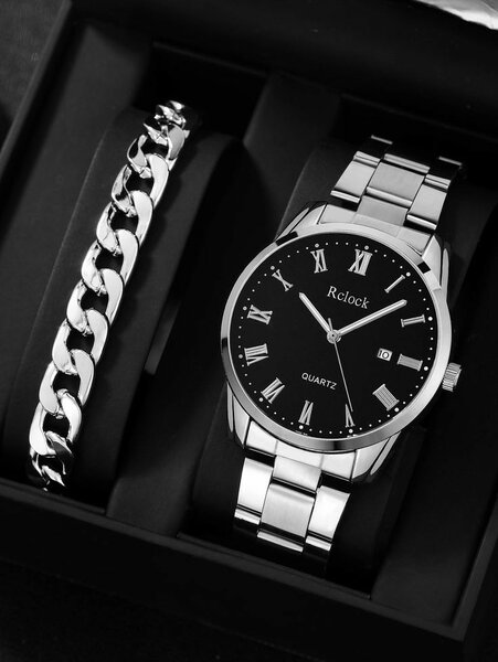 Watch and 1pc Minimalist Bracelet