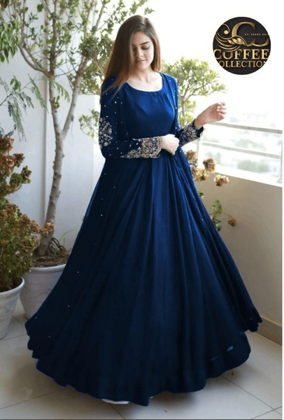 Embroidery maxi suit