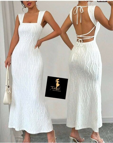 Robe Longue Blanche Élégante