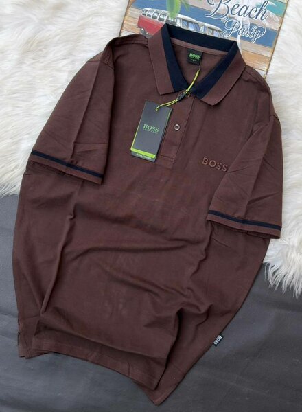Polo homme BOSS marron