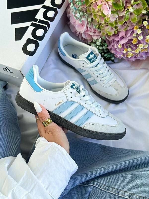 ADIDAS SAMBA BLUE AND WHITE