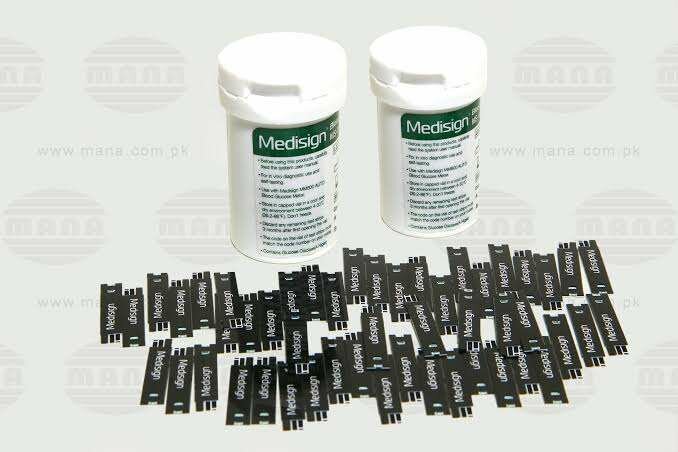 MEDSIGN GLUCOMETER 50 SUGAR TESTING STRIPS 2 X 25