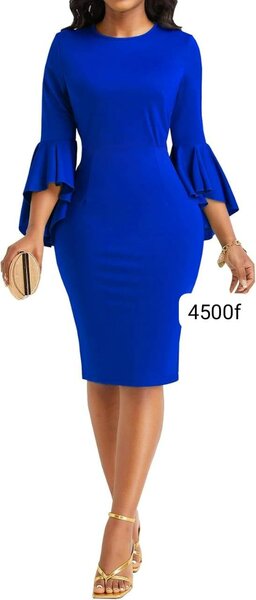 Robe élégante bleu femme