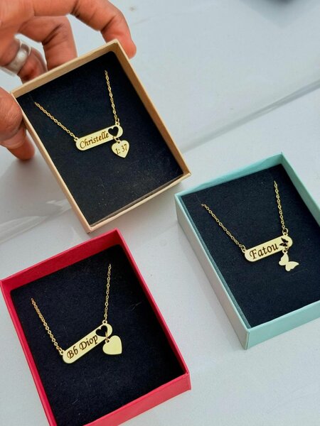 Collier personnalisé doré