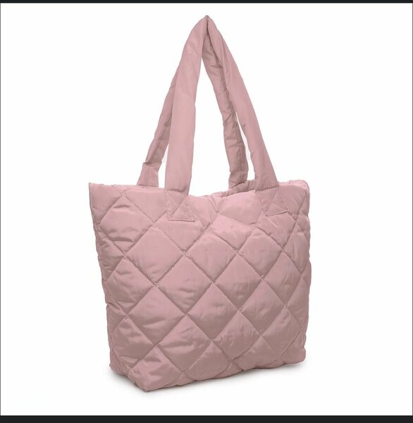 Sac cabas matelassé rose