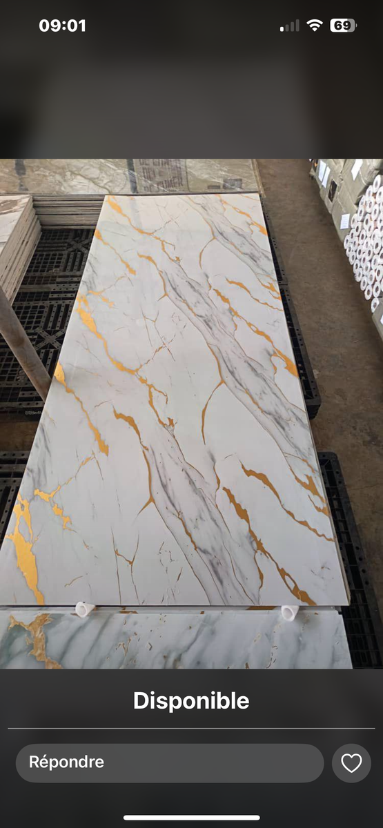 Carrelage marbré élégant