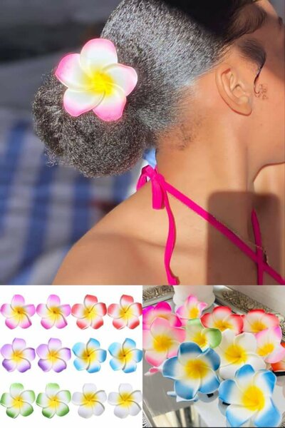 Accessoires cheveux fleurs tropicales