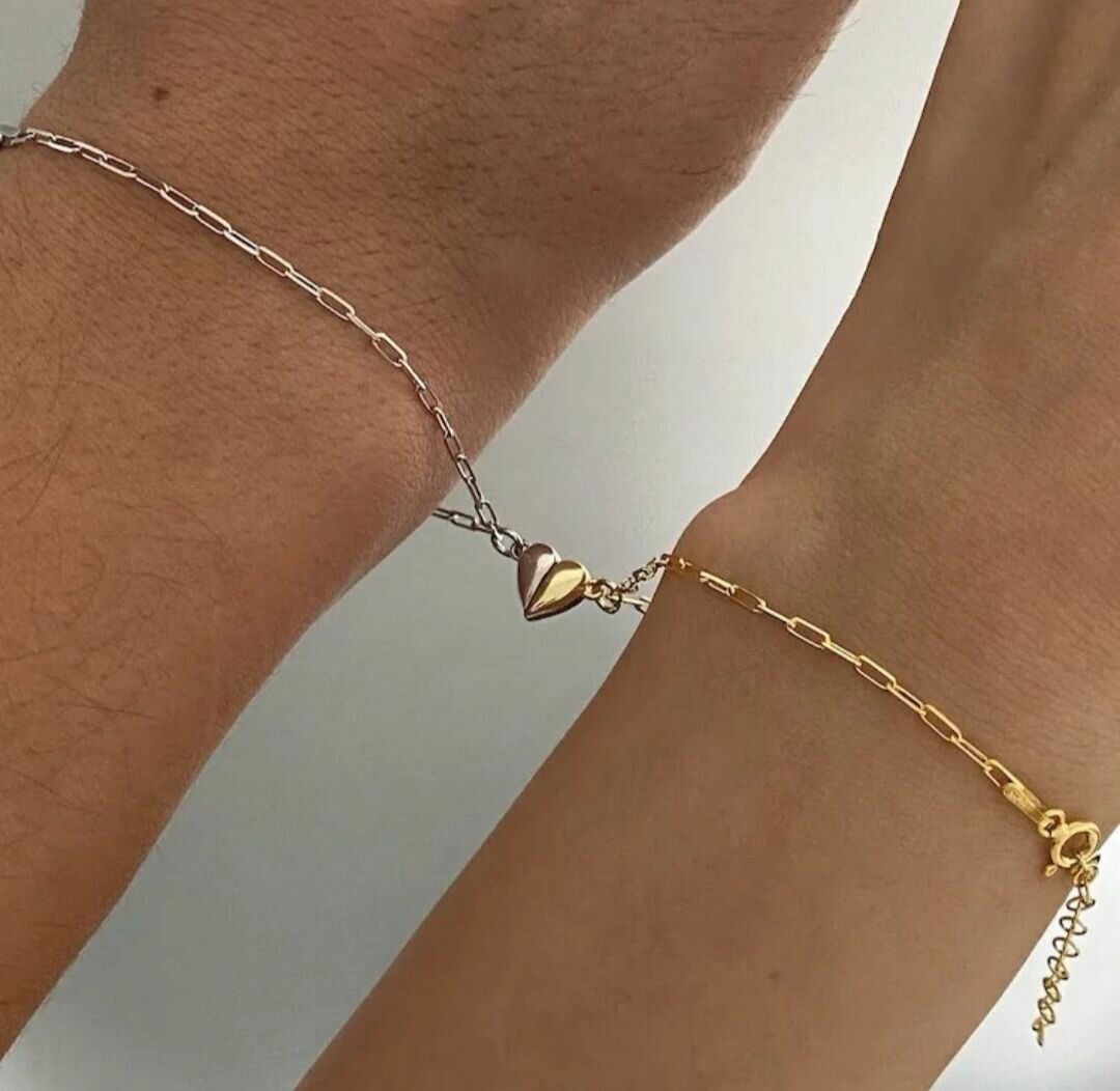 Bracelet Couple Saint Valentin en Acier