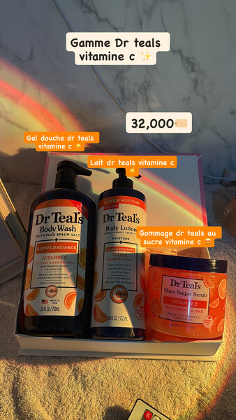 Ensemble soin Dr Teal's Vitamine C