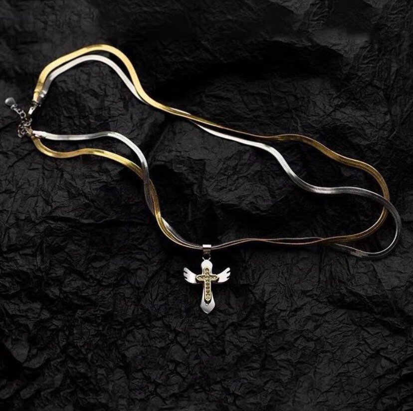 Collier Ange en Acier Inoxydable