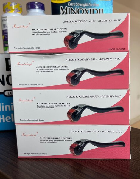 DERMA ROLLER FOR HAIR AND SKIN - SIZES [ 0.5, 1.0, 1.5mm]