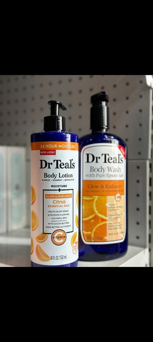 Body wash and body lotion