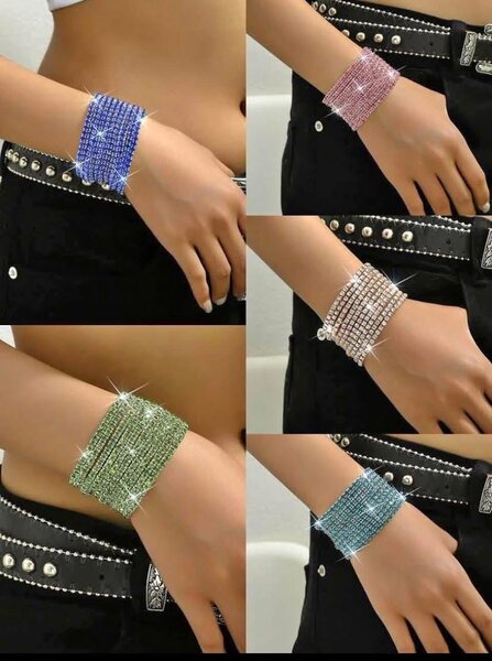Bracelets en strass étincelants