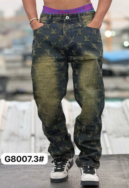 Jeans baggy délavé homme