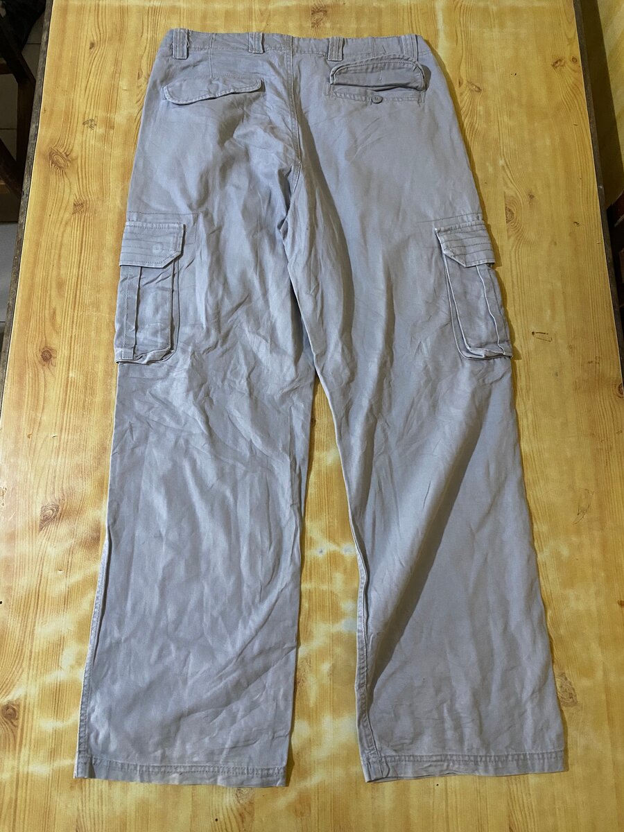 Pantalon cargo gris homme