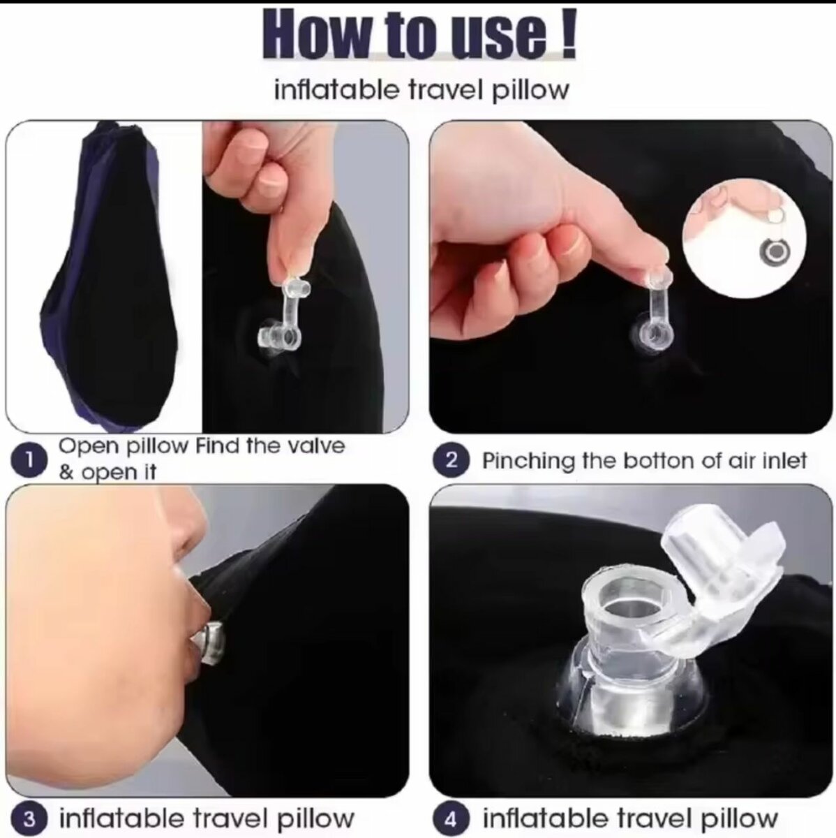 Oreiller de Voyage Gonflable Ergonomique