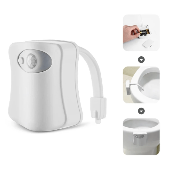 Lumière de toilette LED colorée