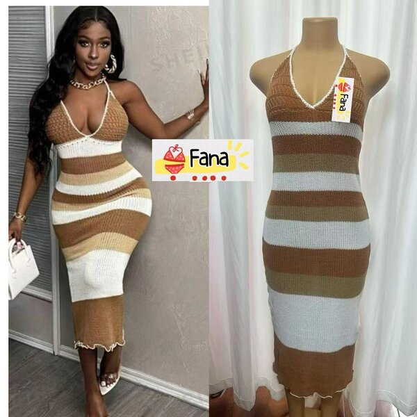 Robe rayée élégante