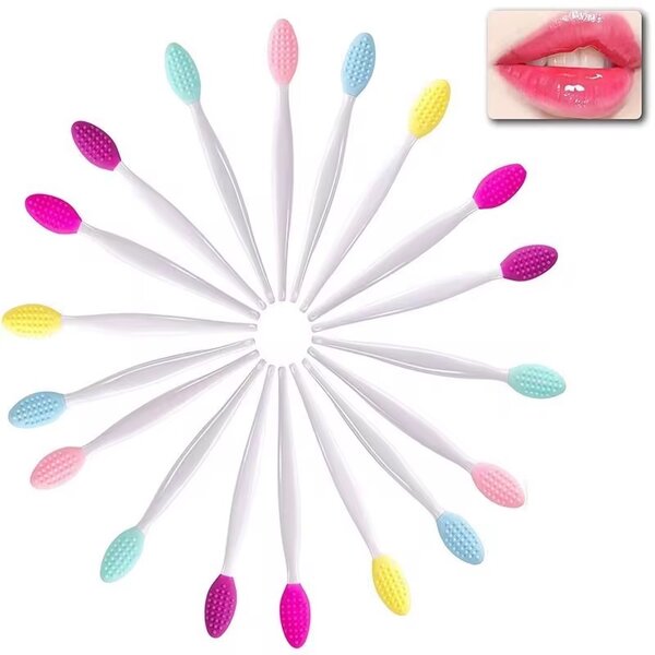 Silicon lip exfoliating brush
