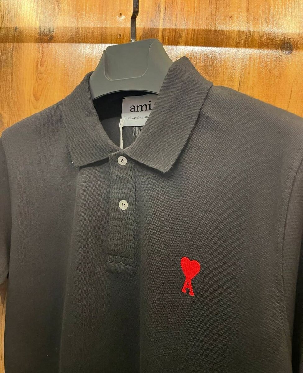 Polo noir (AMI) élégant homme