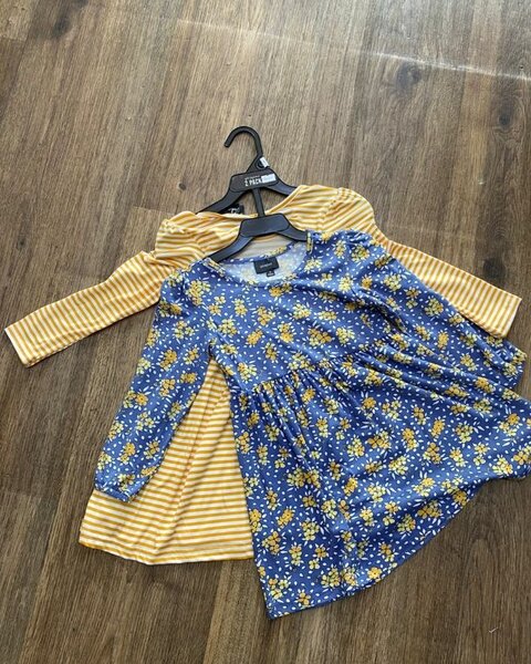 Girls' Floral and Striped Dresses