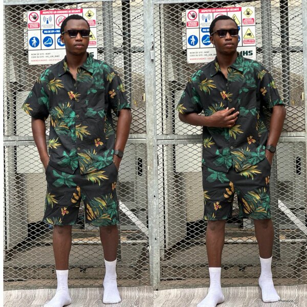 Ensemble estival imprimé homme