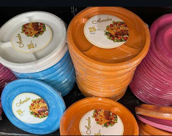 3 compartments plate