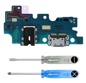 Dock Connector Compatible with Samsung Galaxy A30s 2019 - Charging Port - Headphone Port/Microphone Replacement - Type C - Incl. Screwdrivers