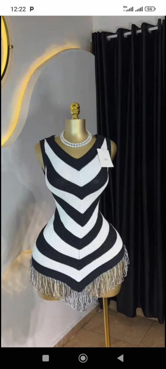 Robe rayée élégante femme