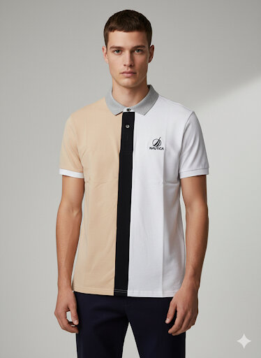 Polo homme bicolore élégant