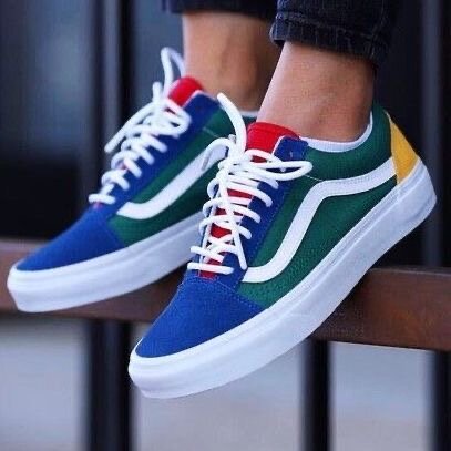 VANS multicolores avec carton