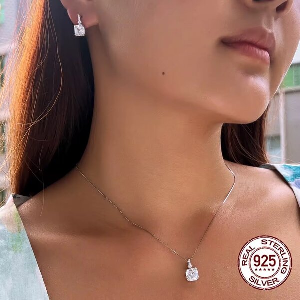 Ensemble en argent blanc importé